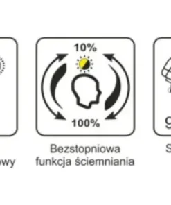 Srebrna lampa biurkowa, kreślarska, LED K-BL1321 z serii ARES*Sklep Kaja Fashion