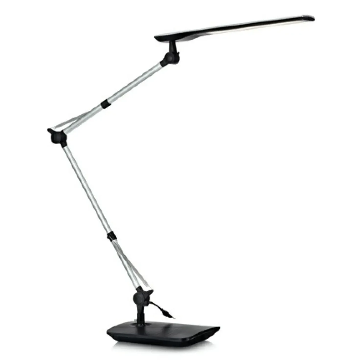 Srebrna lampa biurkowa z regulacją ramienia 105683 | Kaja Oświetlenie*Sklep Kaja Hot