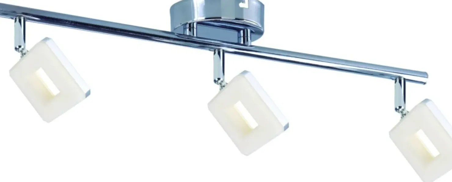 Discount Sklep Kaja Srebrna lampa ledowa z ruchomymi reflektorami 93-60815 z serii CYNTHIA | Kaja Oś chrom