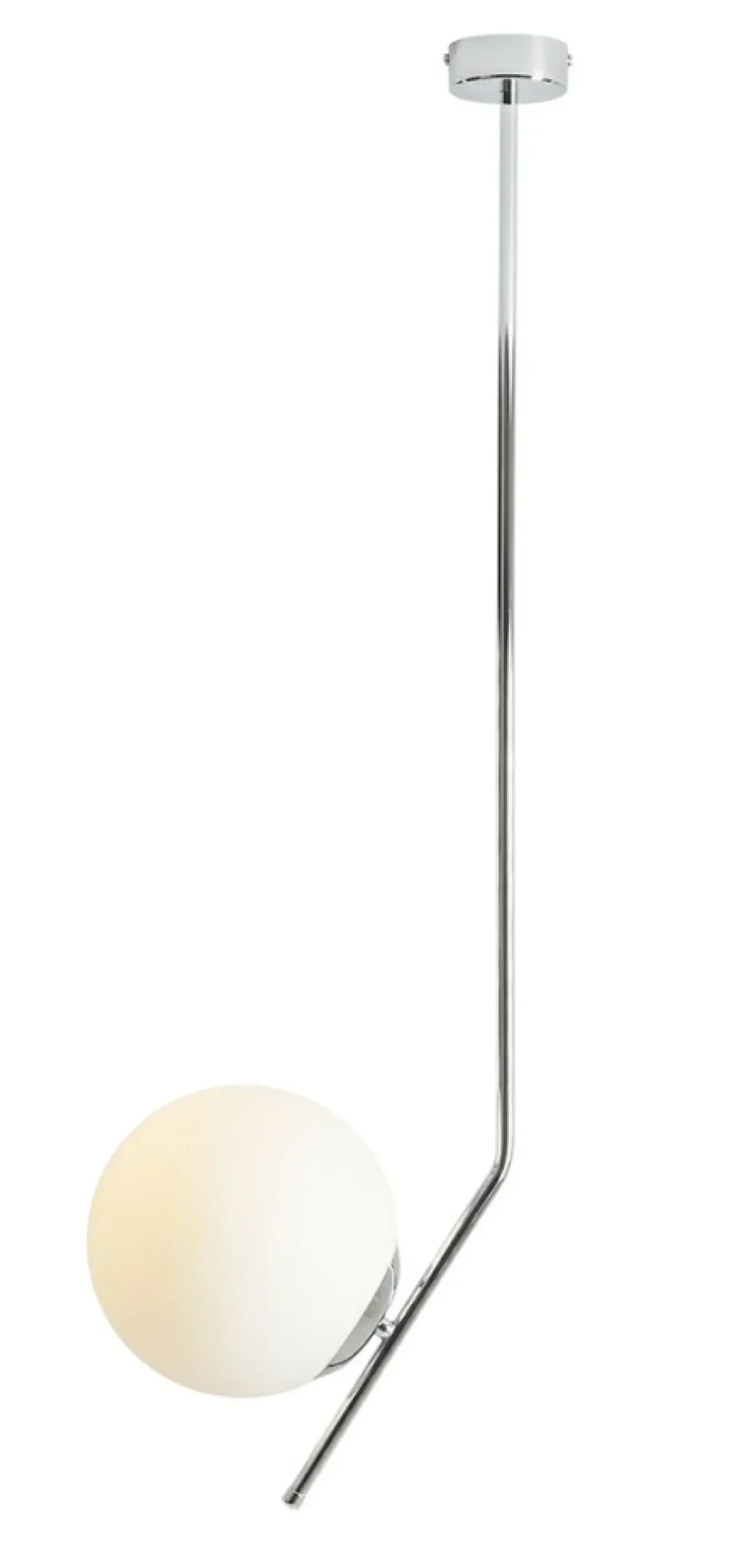 Srebrna lampa na sztywnym zwisie, do jadalni 1095PL_G4_L GALLIA*Sklep Kaja Discount