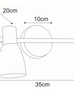 Srebrna lampa nad lustro w łazience K-8000/2 HUGO | Kaja Oświetlenie*Sklep Kaja Hot
