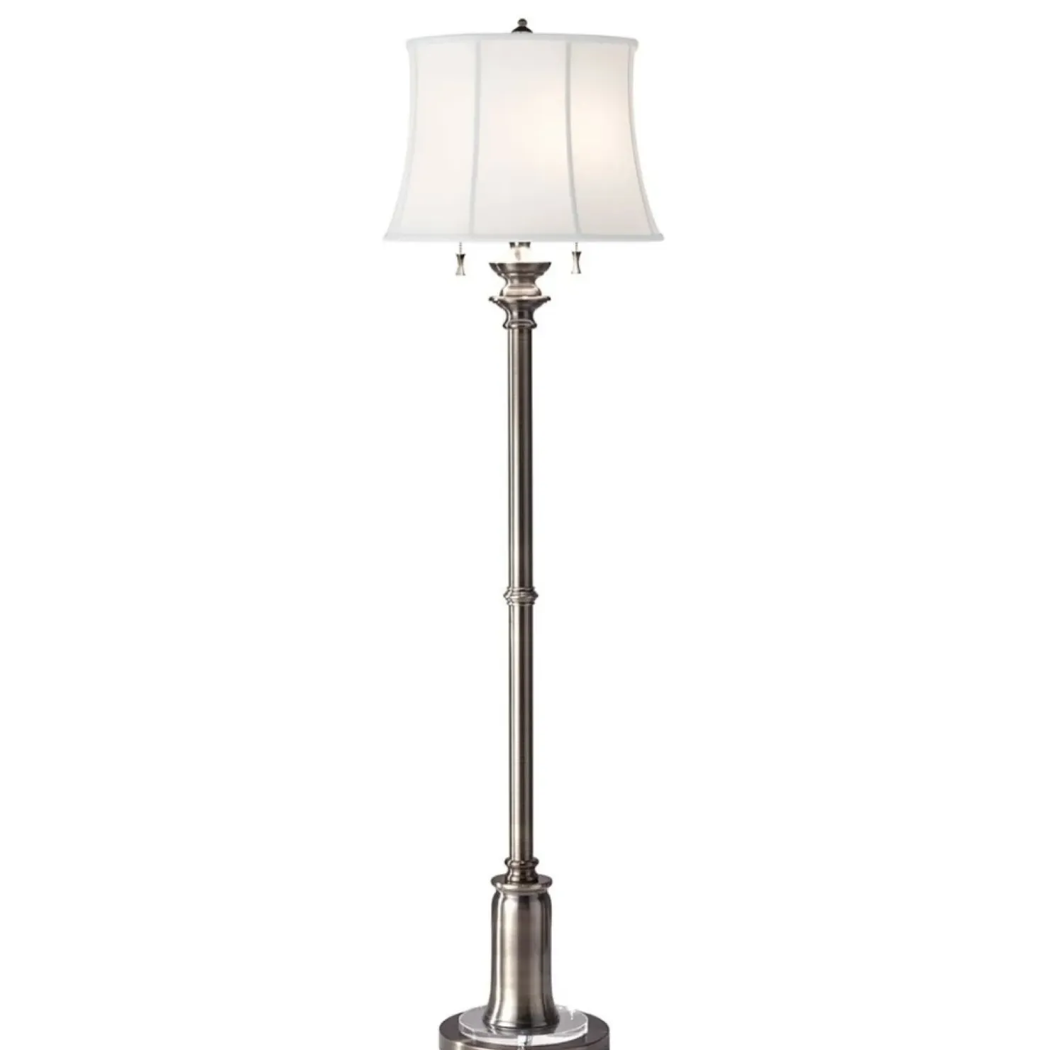 Srebrna lampa podłogowa, abażur FE-STATEROOM-FL-AN z serii STATEROOM*Sklep Kaja Fashion