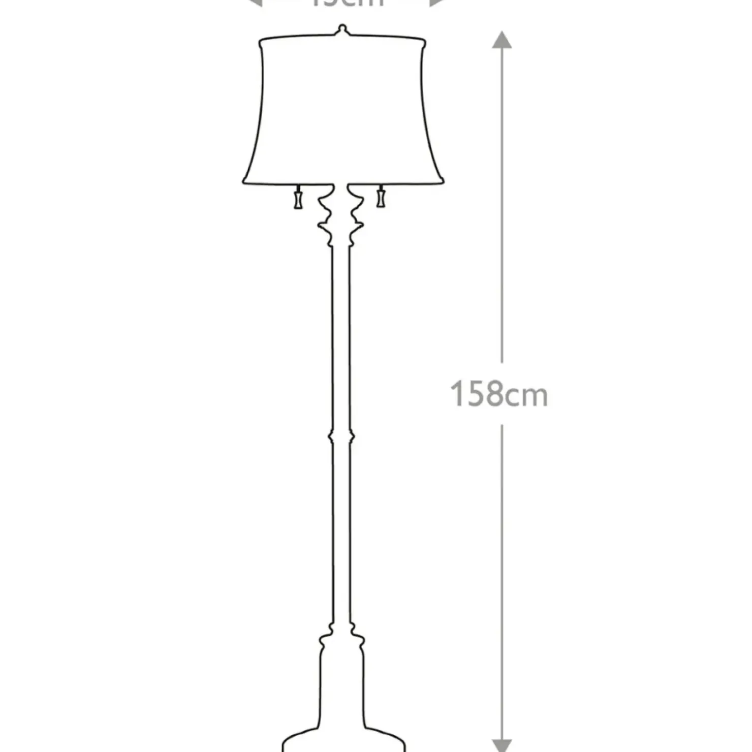 Srebrna lampa podłogowa, abażur FE-STATEROOM-FL-AN z serii STATEROOM*Sklep Kaja Fashion