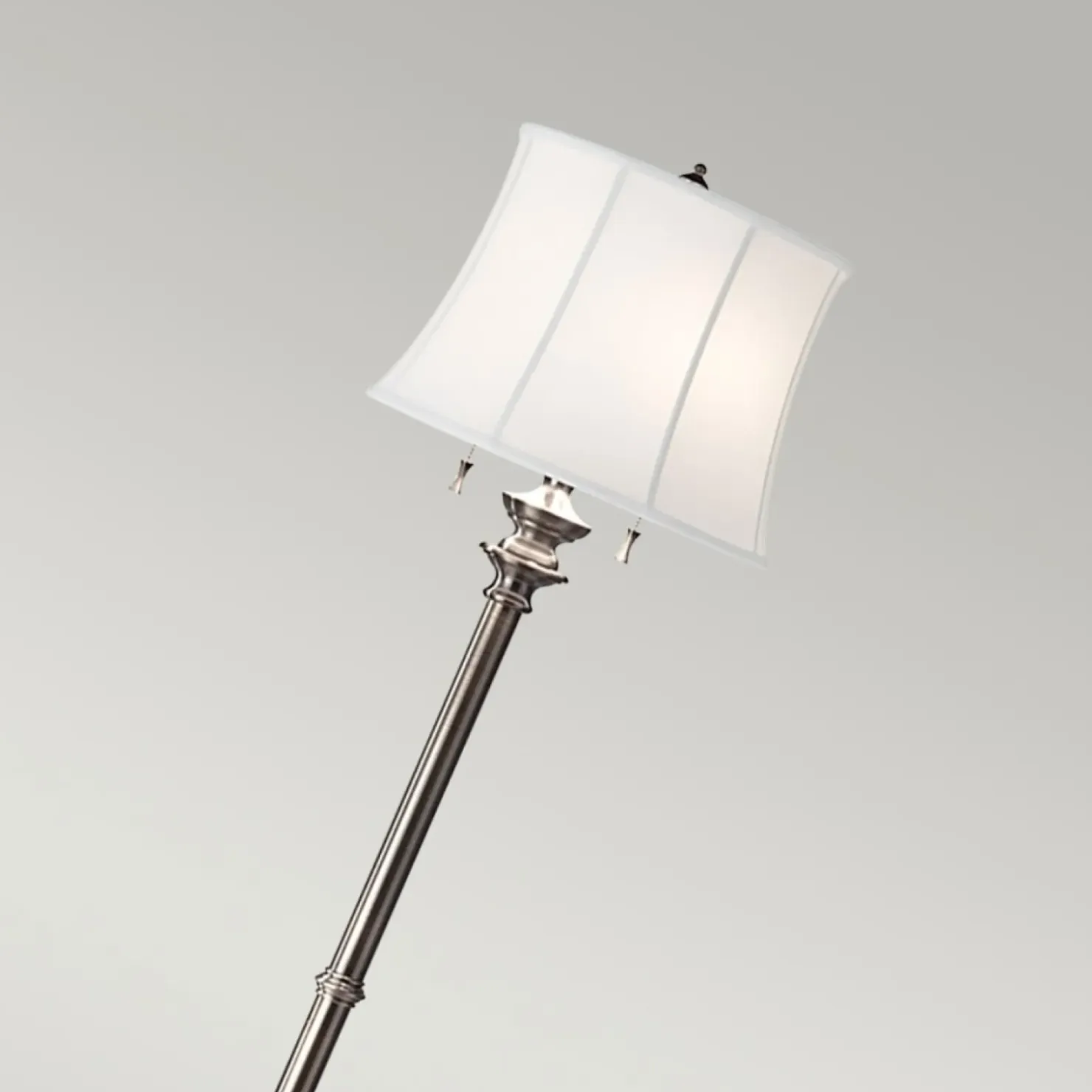 Srebrna lampa podłogowa, abażur FE-STATEROOM-FL-AN z serii STATEROOM*Sklep Kaja Fashion