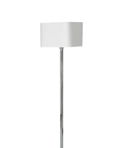 Srebrna lampa stojąca z kwadratowym abażurem ML6364 NAPOLI | Kaja*Sklep Kaja Flash Sale