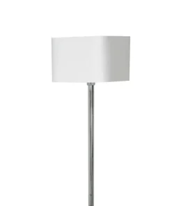Srebrna lampa stojąca z kwadratowym abażurem ML6364 NAPOLI | Kaja*Sklep Kaja Flash Sale