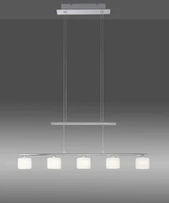 Store Sklep Kaja Srebrna lampa sufitowa LED - pięć źródeł LED 2209-55 z serii HYDRA szary