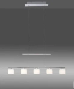 Store Sklep Kaja Srebrna lampa sufitowa LED - pięć źródeł LED 2209-55 z serii HYDRA szary