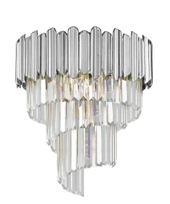 Srebrna lampa sufitowa z kryształkami C0535-05C-F4AC z serii GLADIUS*Sklep Kaja Store