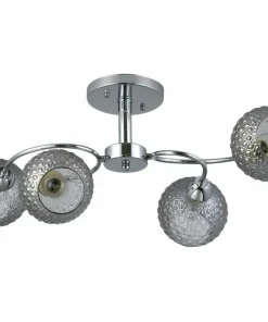 Online Sklep Kaja Srebrna lampa sufitowa z ozdobnymi kloszami ML9750 OAKLAND | Kaja