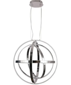 Cheap Sklep Kaja Srebrna lampa wisząca, ledowe obręcze ML6153 z serii COPERNICUS | Kaja Oświetlen chrom