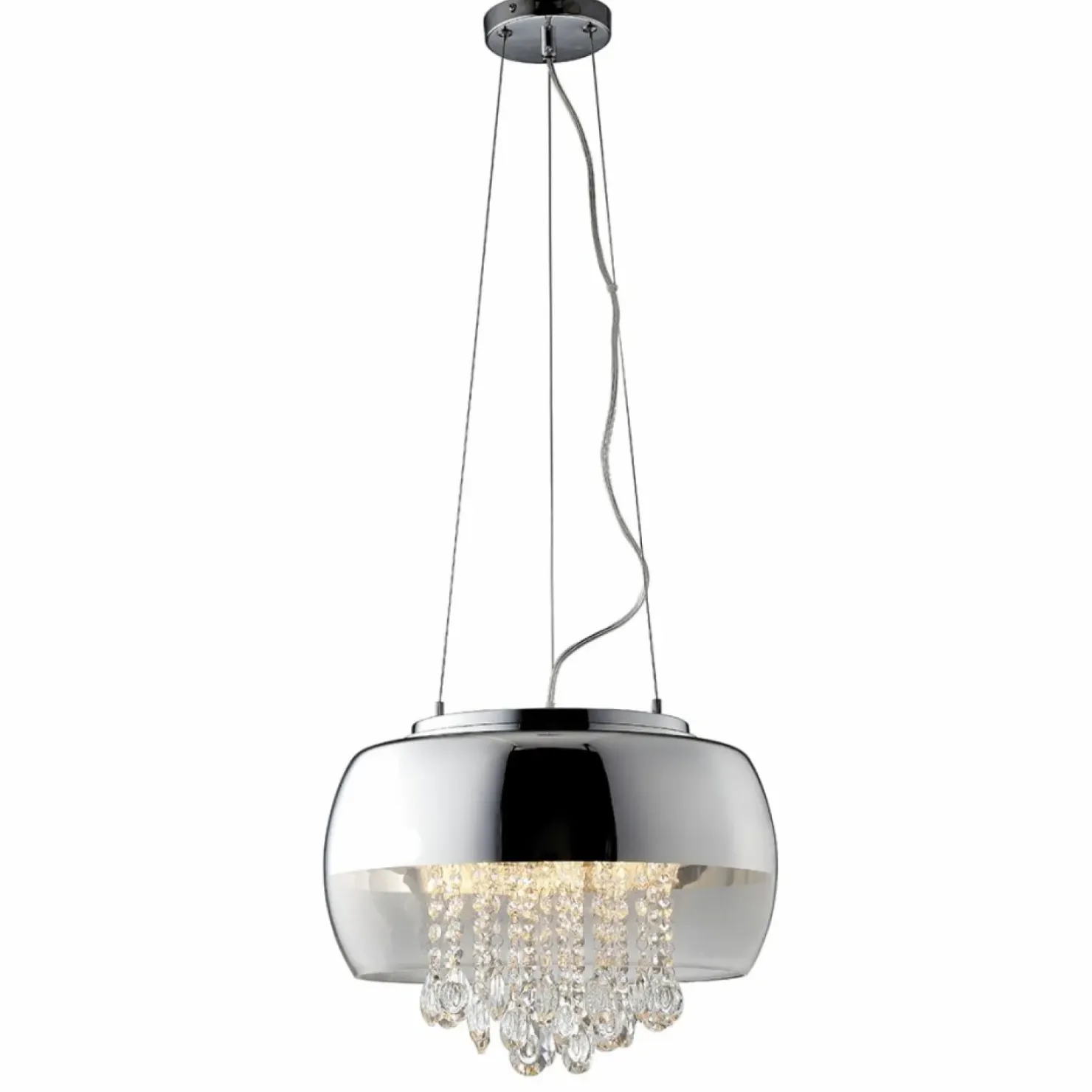 Online Sklep Kaja Srebrna lampa wisząca w stylu glamour ML3801 LUNA | Kaja Oświetlenie