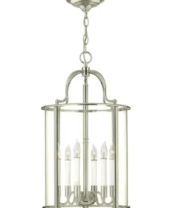 Srebrna lampa wisząca, wytworna HK-GENTRY-P-L-PN z serii GENTRY*Sklep Kaja Best Sale