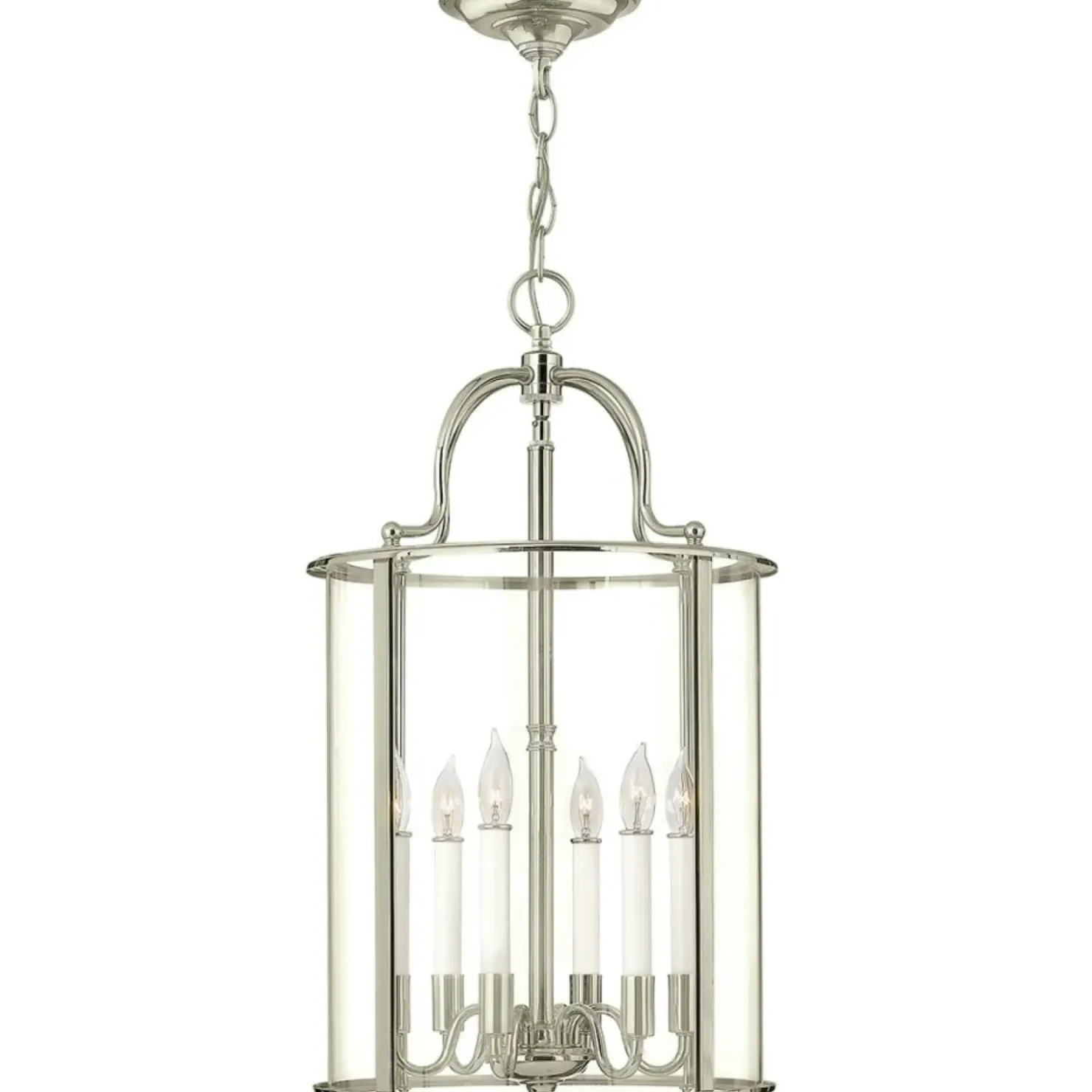Srebrna lampa wisząca, wytworna HK-GENTRY-P-L-PN z serii GENTRY*Sklep Kaja Best Sale