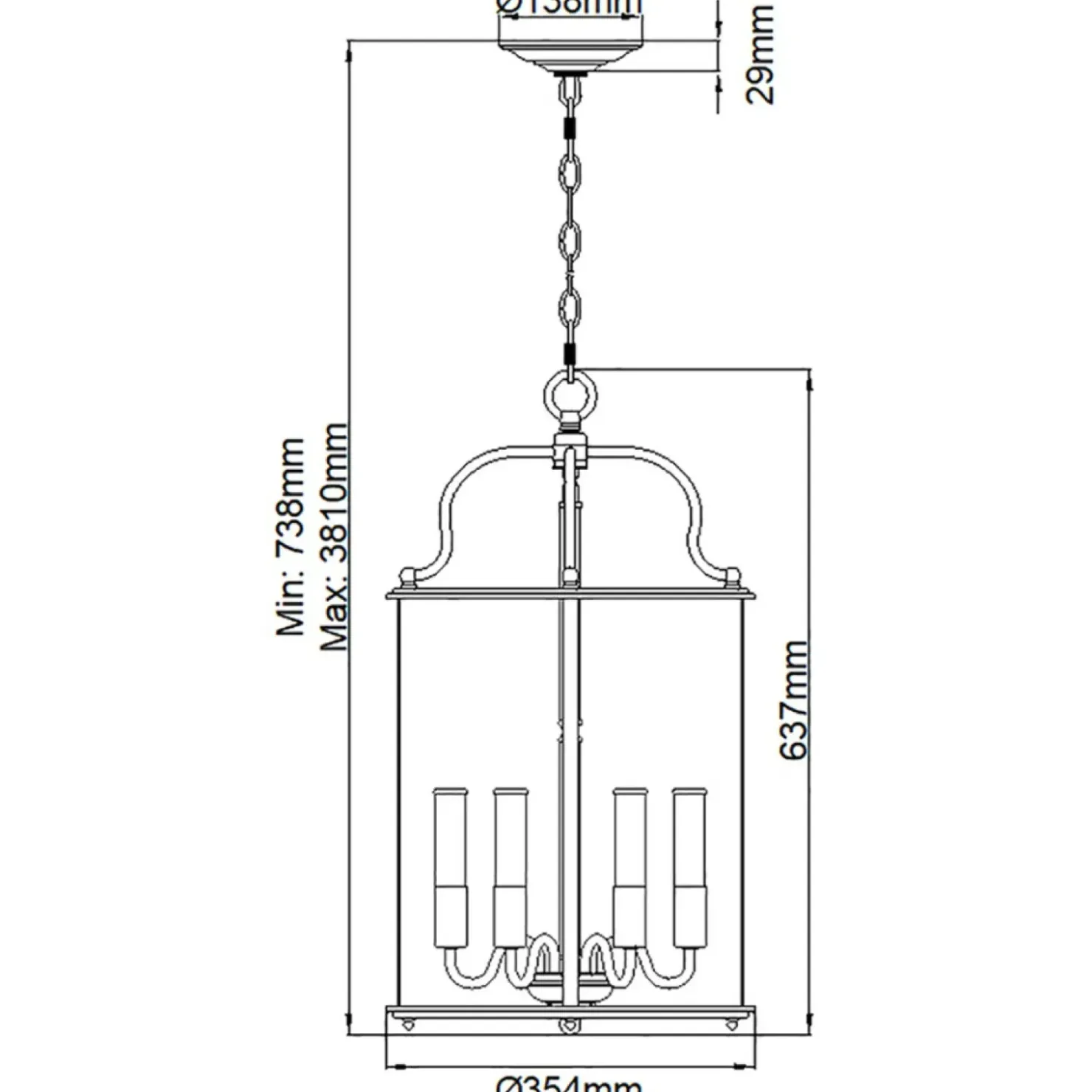 Srebrna lampa wisząca, wytworna HK-GENTRY-P-L-PN z serii GENTRY*Sklep Kaja Best Sale