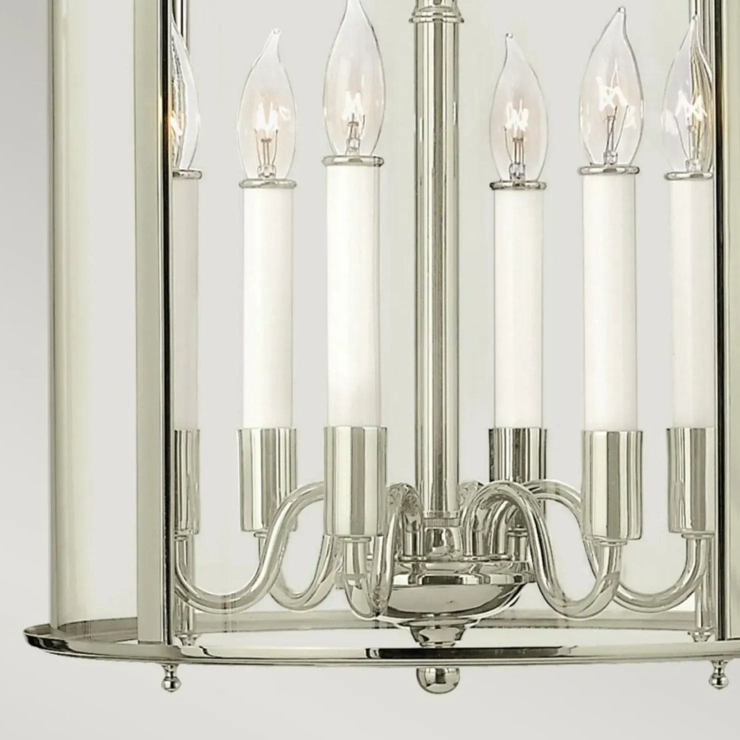 Srebrna lampa wisząca, wytworna HK-GENTRY-P-L-PN z serii GENTRY*Sklep Kaja Best Sale