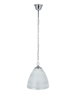 Srebrna lampa wisząca ze stożkowym kloszem 31-16294 z serii SCORDIA*Sklep Kaja Best Sale