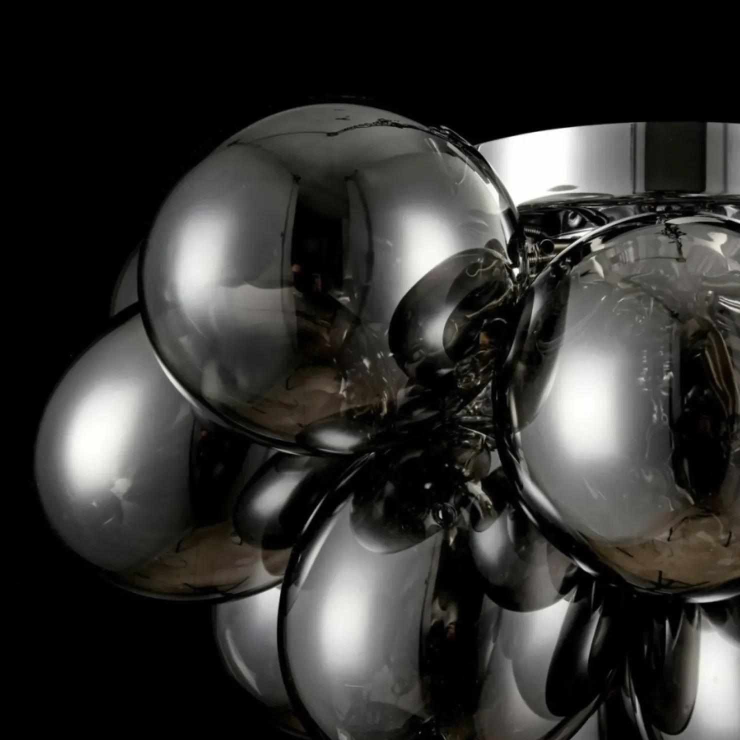Srebrna lampa z dymionymi kloszami MOD112-04-N BALBO | Kaja*Sklep Kaja Sale