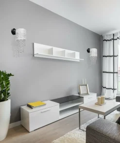 Srebrny kinkiet ścienny, kryształowy, glamour MLP6433 z serii ALMERIA | Kaja Ośw*Sklep Kaja Shop
