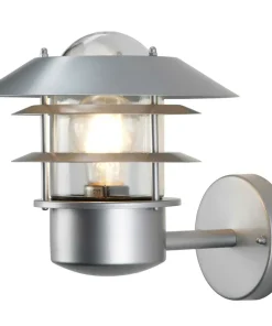 Srebrny kinkiet do oświetlenia wejścia HELSINGOR z serii HELSINGOR*Sklep Kaja Hot