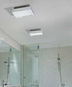 Srebrny plafon LED do łazienki 30x30cm 4000K AZ2477 ASTERIA | Kaja*Sklep Kaja Online