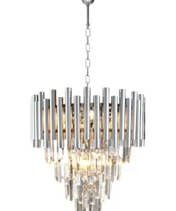 Cheap Sklep Kaja Srebrny żyrandol z kryształami, na łańcuchu ML5991 MADISON | Kaja