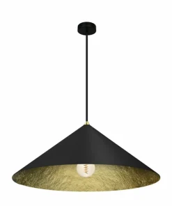 Store Sklep Kaja Stożkowa, czarno-złota lampa wisząca ⌀50cm MLP0645 FUJI | Kaja