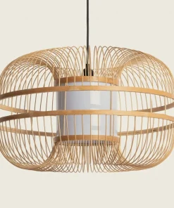Fashion Sklep Kaja Stylowa, bambusowa lampa wisząca ABR-LW25-BH-E27 BOHO | Kaja brązowy