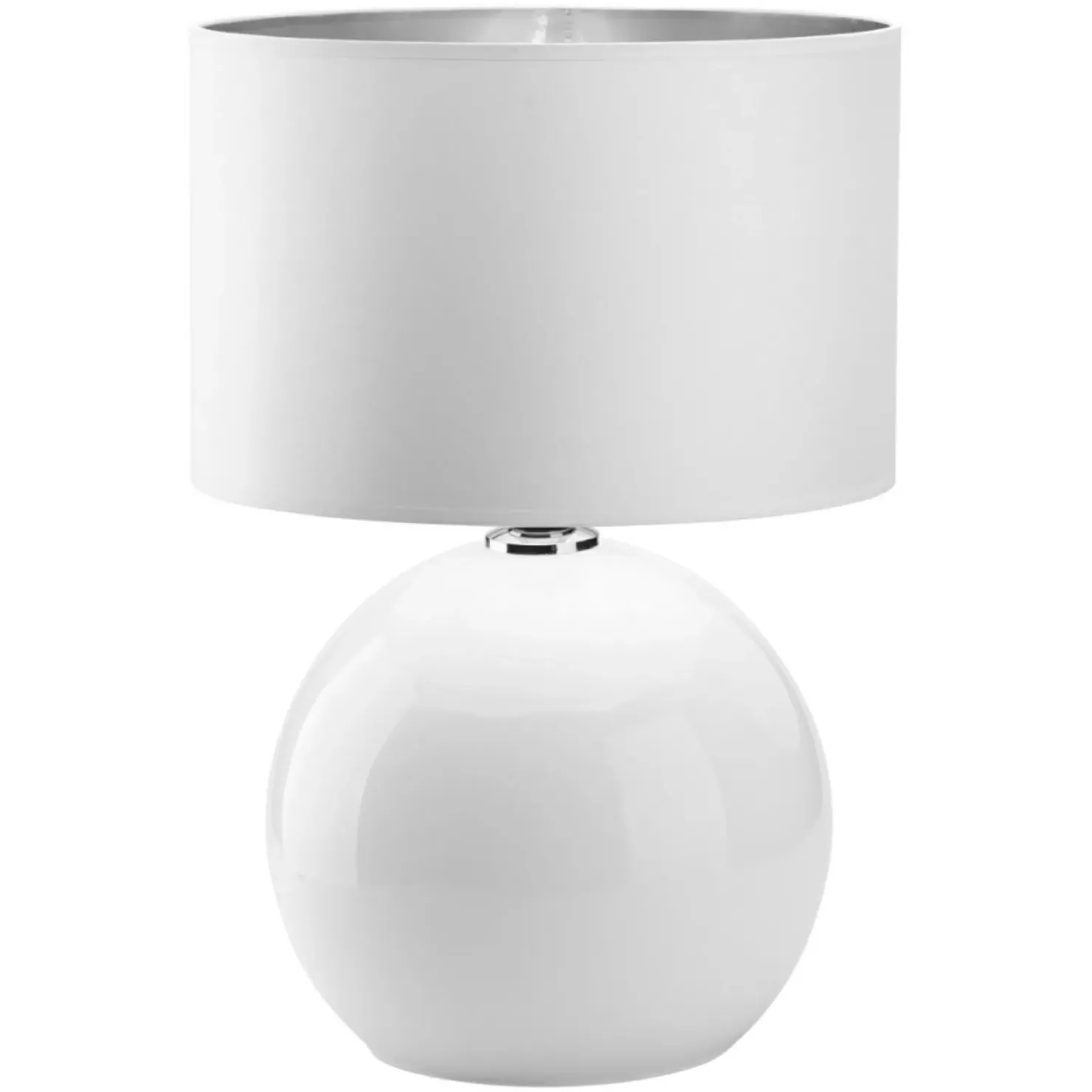 Stylowa, biała lampka stołowa z abażurem TK 5079 PALLA | Kaja*Sklep Kaja Shop
