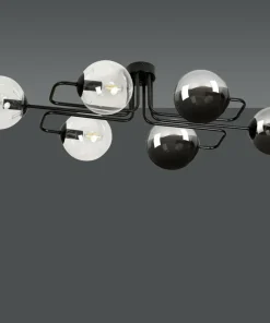Flash Sale Sklep Kaja Stylowa czarna lampa sufitowa z kloszami 834/6A3 | Kaja Oświetlenie