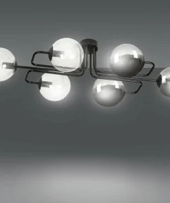 Flash Sale Sklep Kaja Stylowa czarna lampa sufitowa z kloszami 834/6A3 | Kaja Oświetlenie