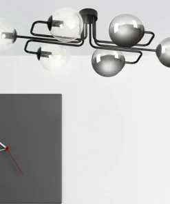Flash Sale Sklep Kaja Stylowa czarna lampa sufitowa z kloszami 834/6A3 | Kaja Oświetlenie