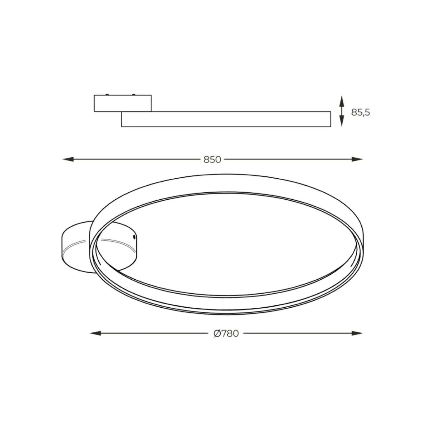 Cheap Sklep Kaja Stylowa, czarna lampa sufitowa, obręcz LED LA0772 z serii CIRCLE