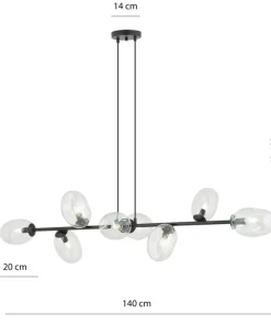 Cheap Sklep Kaja Stylowa, czarna lampa wisząca nad stół 1262/8 z serii PANDORA | Kaja