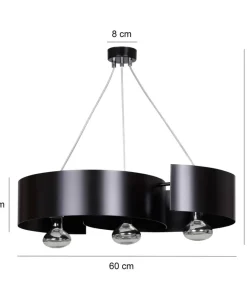 Cheap Sklep Kaja Stylowa, czarna lampa wisząca w stylu loftowym 284/3 VIXON | Kaja