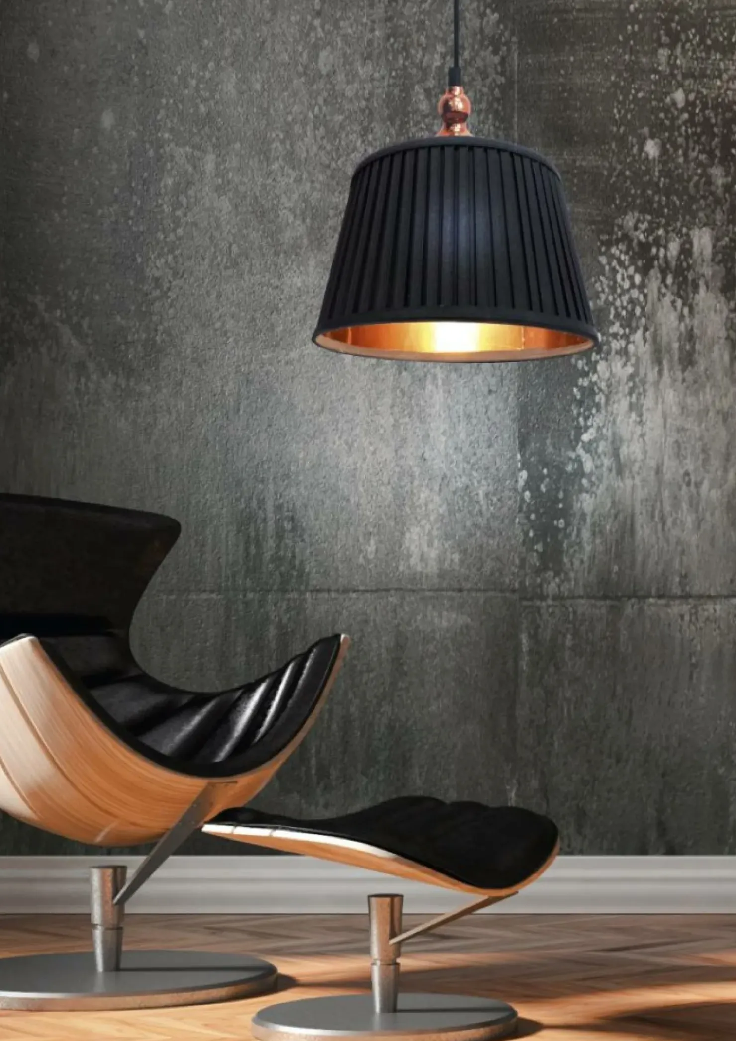 Stylowa, czarno-złota lampa wisząca 31-39378 AMORE | Kaja Oświetlenie*Sklep Kaja New