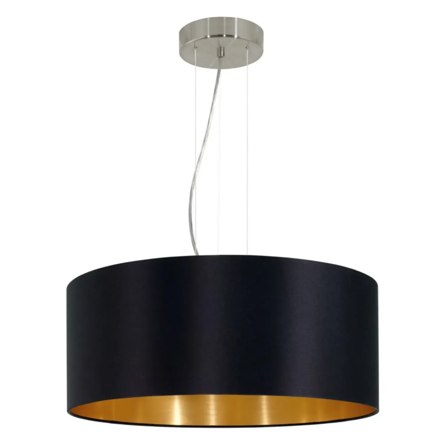 Hot Sklep Kaja Stylowa, czarno-złota lampa wisząca ⌀53cm 31605 MASERLO | Kaja