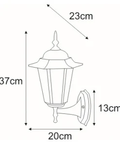 Stylowa, górna lampa elewacyjna K-5009A UP CZ STANDARD | Kaja*Sklep Kaja Fashion