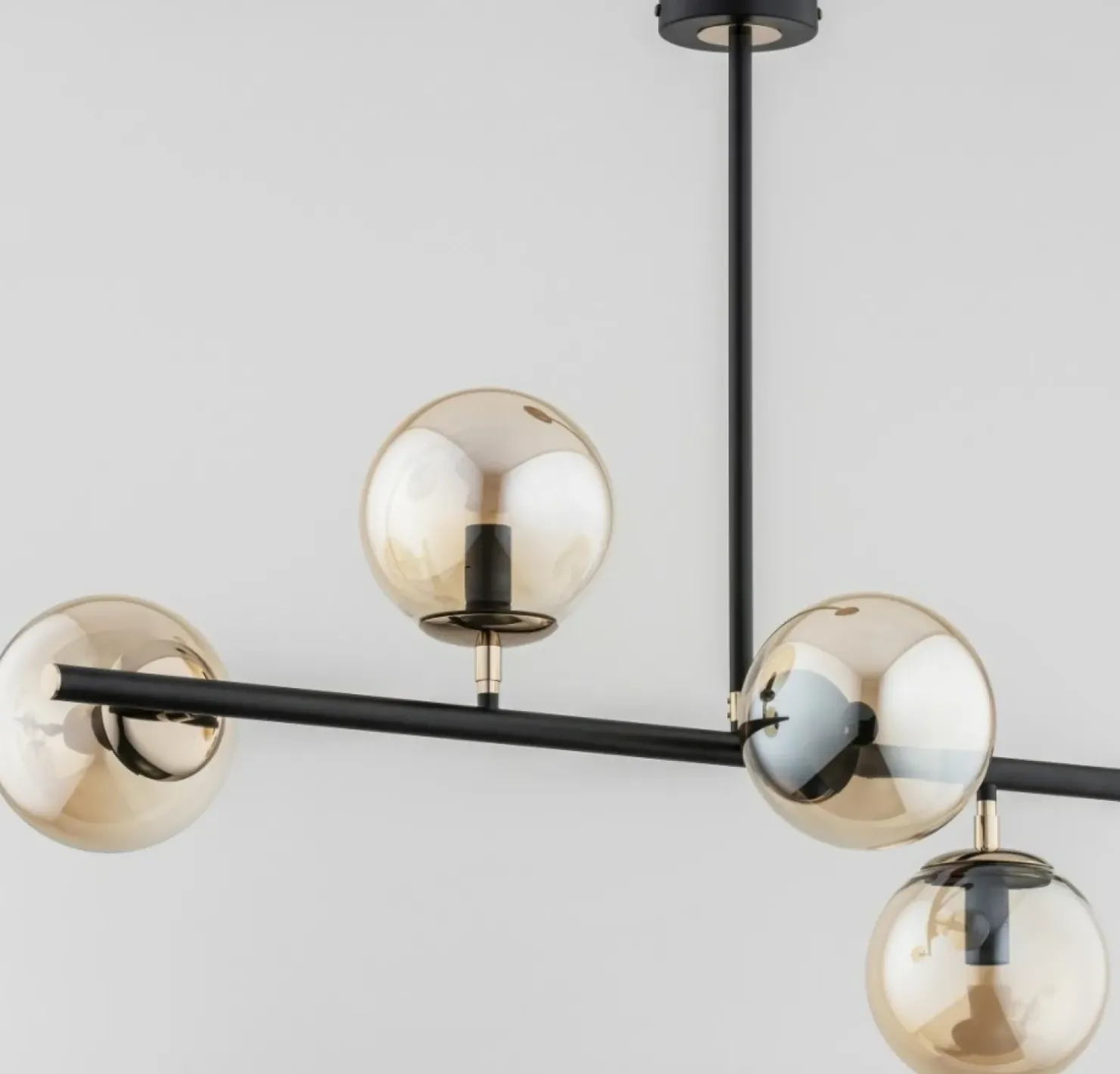 Clearance Sklep Kaja Stylowa i elegancka lampa sufitowa, czerń i złoto AL 63031 | Kaja