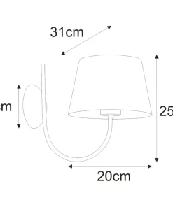 Stylowa lampa ścienna z czarno-złotym abażurem K-4337 | Kaja*Sklep Kaja Cheap