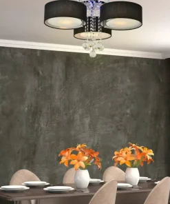 Online Sklep Kaja Stylowa lampa do sypialni glamour LP-991/3C BK GAMBELA | Kaja