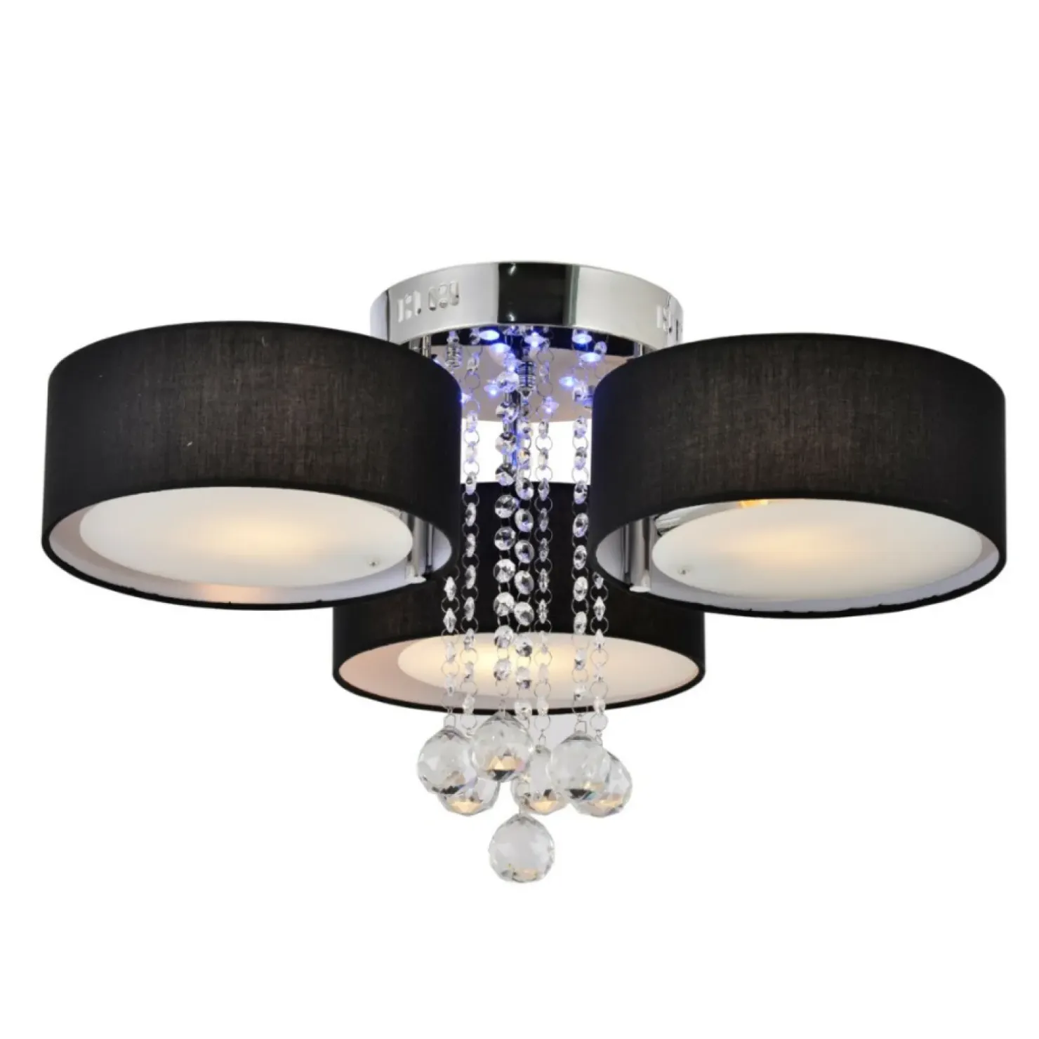 Online Sklep Kaja Stylowa lampa do sypialni glamour LP-991/3C BK GAMBELA | Kaja