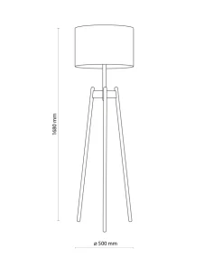 Stylowa lampa podłogowa na drewnianych nogach TK 5423 z serii PEREZ*Sklep Kaja Hot