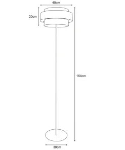 Stylowa lampa podłogowa w kolorze czarno-szarym K-5175 z serii ETELA*Sklep Kaja New