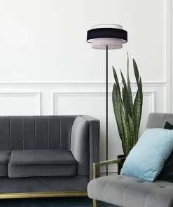 Stylowa lampa podłogowa w kolorze czarno-szarym K-5175 z serii ETELA*Sklep Kaja New