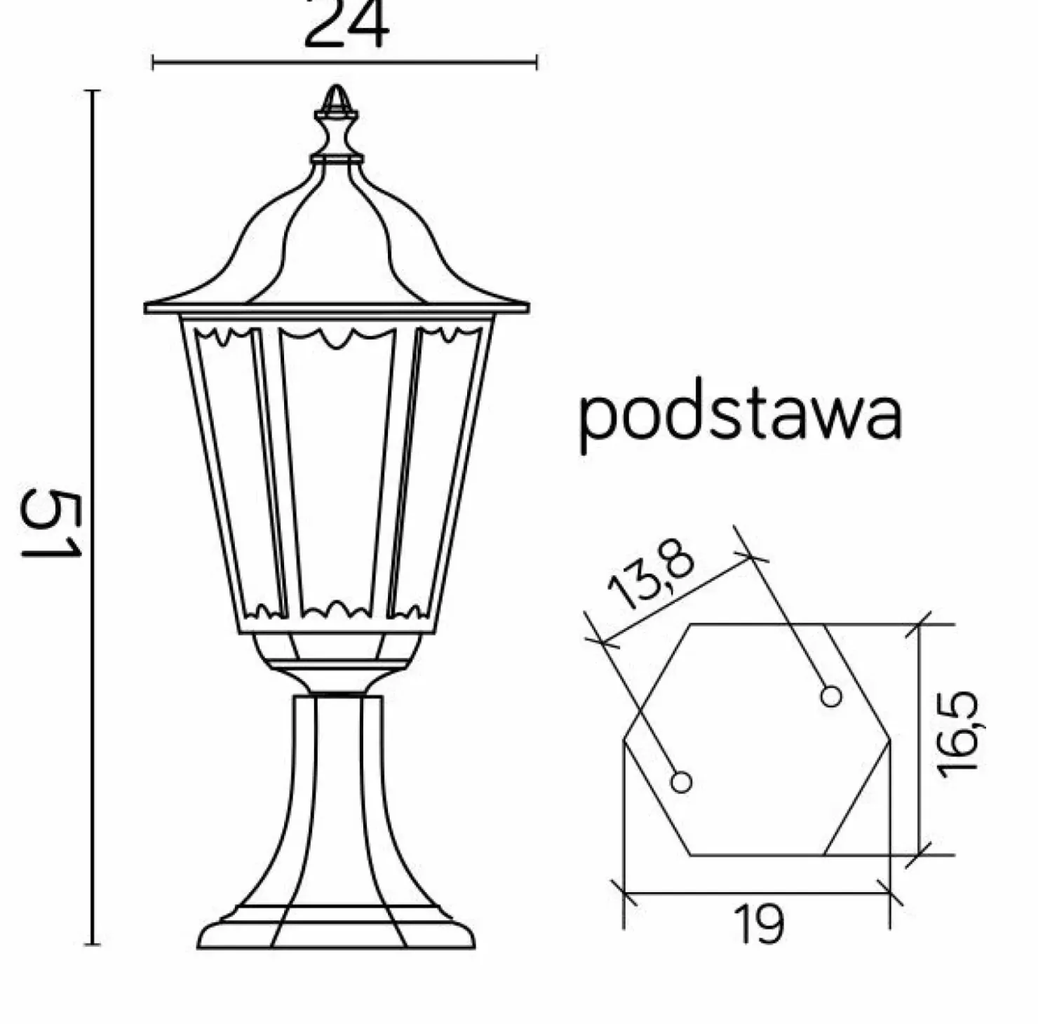 Stylowa lampa stojąca ogrodowa, czarna K 4011/1 z serii RETRO CLASSIC | Kaja Ośw*Sklep Kaja Sale