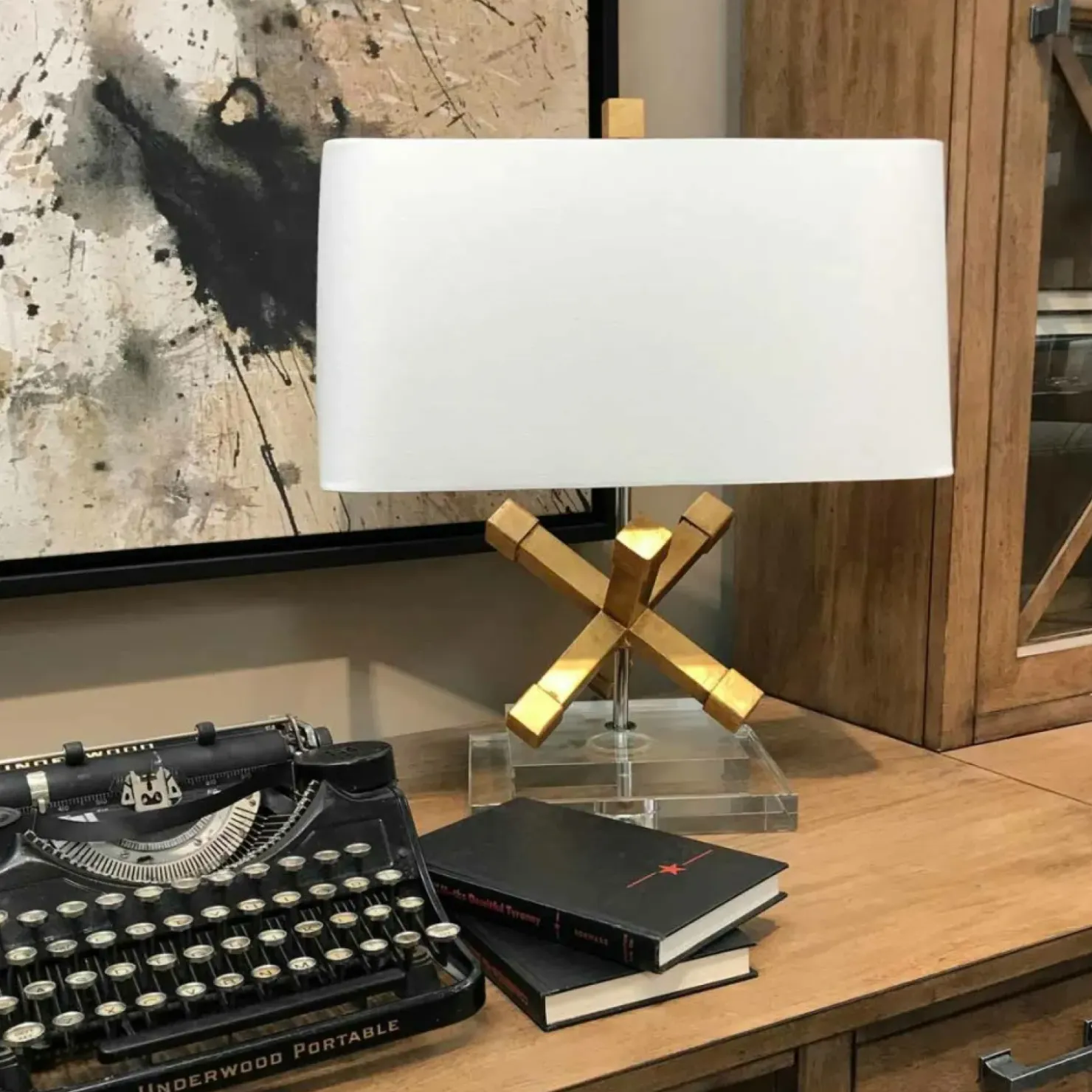 Stylowa lampa stołowa GN-JACKSON-SQUARE-TL z serii JACKSON SQUARE*Sklep Kaja Shop