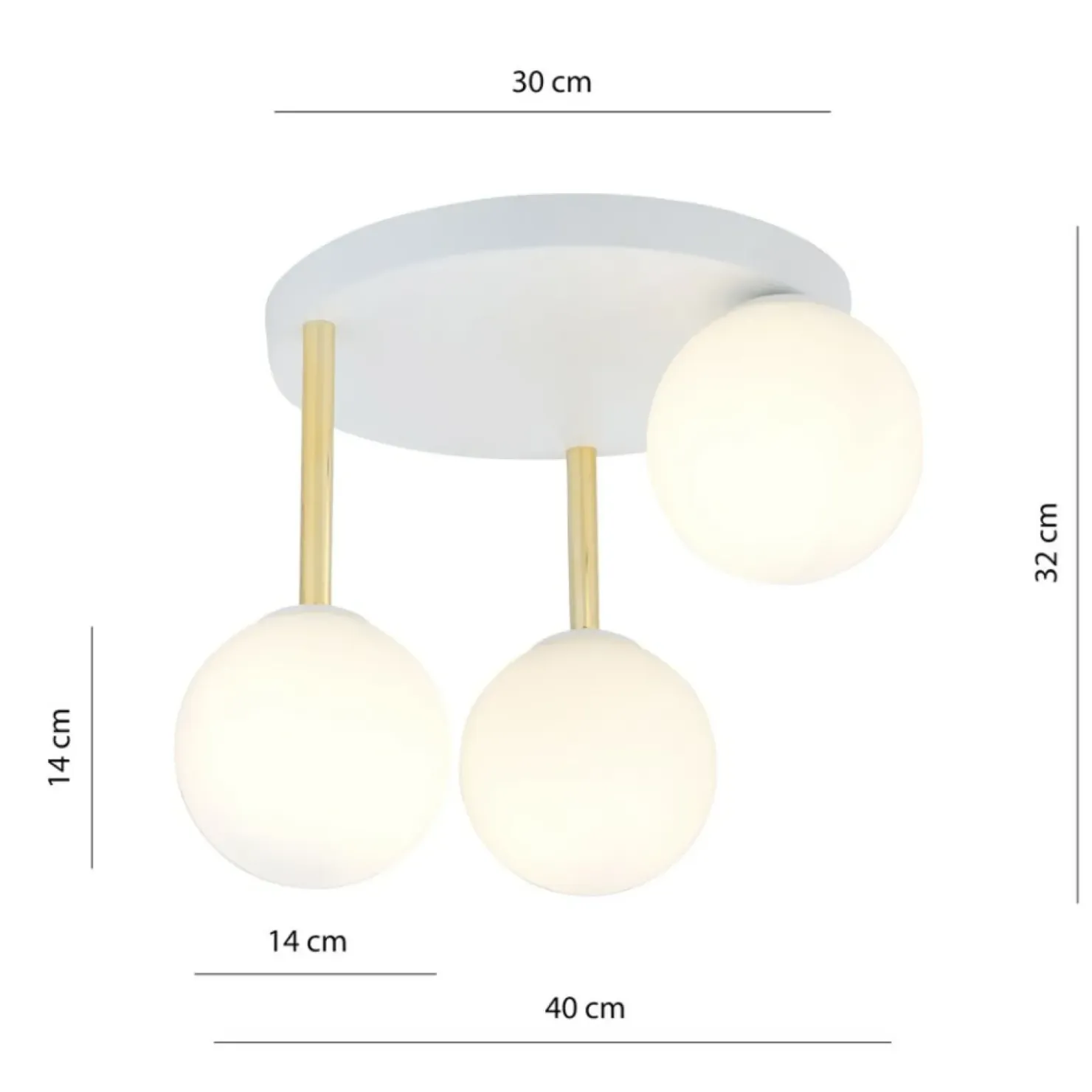 Stylowa lampa sufitowa do przytulnej sypialni 1261/3 z serii DOLCE*Sklep Kaja Store