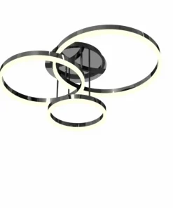 Discount Sklep Kaja Stylowa lampa sufitowa, ledowe obręcze WF 9049-405 PERPIGNON | Kaja czarnychrom
