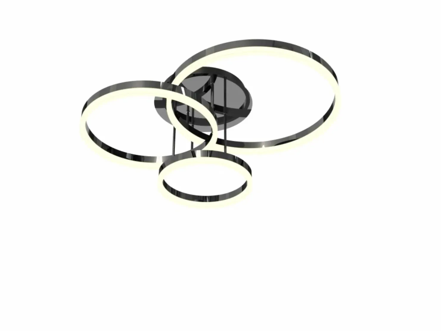 Discount Sklep Kaja Stylowa lampa sufitowa, ledowe obręcze WF 9049-405 PERPIGNON | Kaja czarnychrom